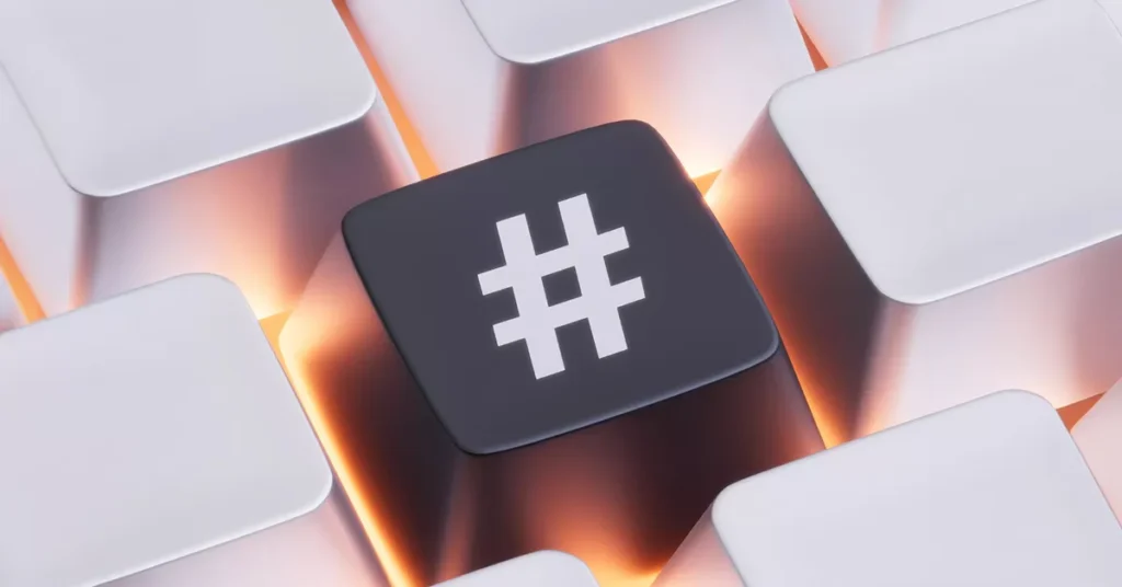 usar hashtags